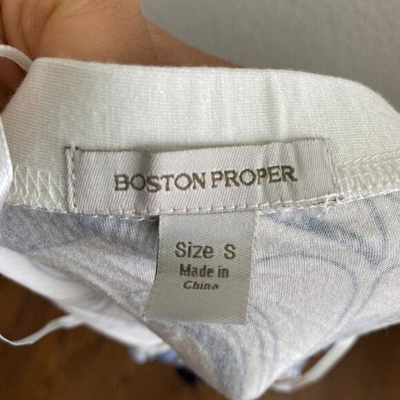 Boston Proper Halter Tie Tank Top Paisley Pattern Multi-Color Size Small - Picture 3 of 3